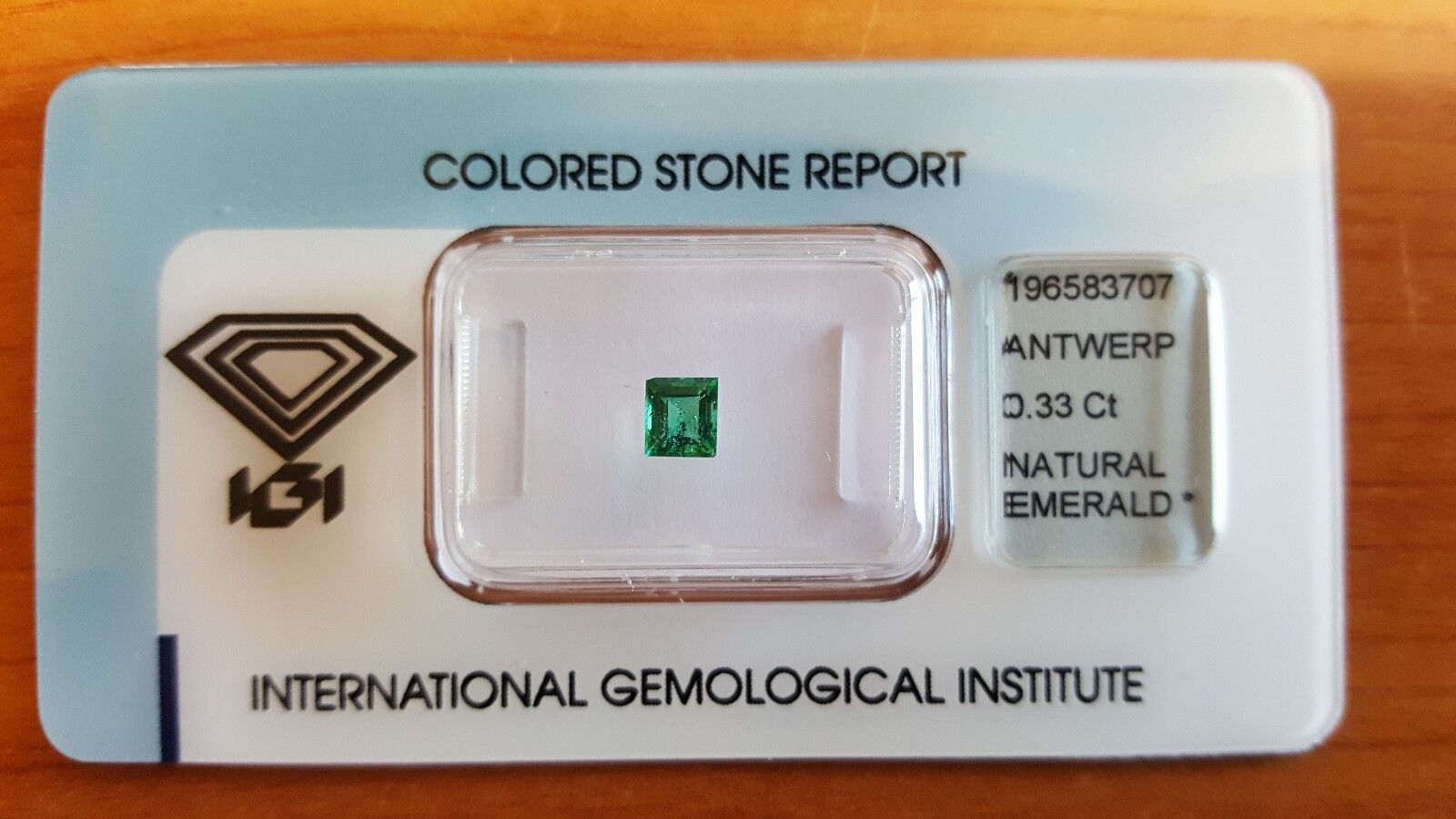 IGI Certified Brazilian Natural Emerald 0.33 carats Transparent Stunning Stone