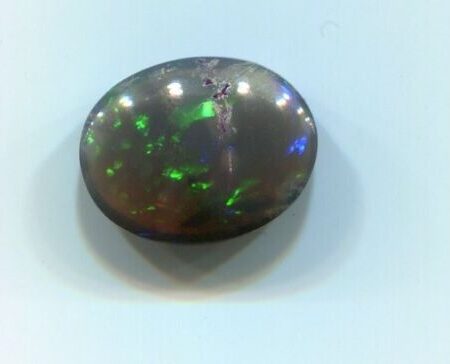 Natural 3.35 carat Australian Black Opal 12 mm x 10 mm Stunning Stone