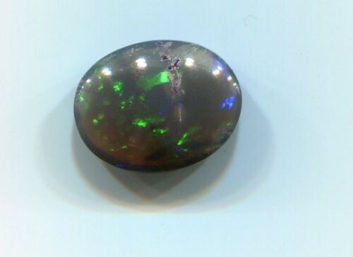 Natural 3.35 carat Australian Black Opal 12 mm x 10 mm Stunning Stone