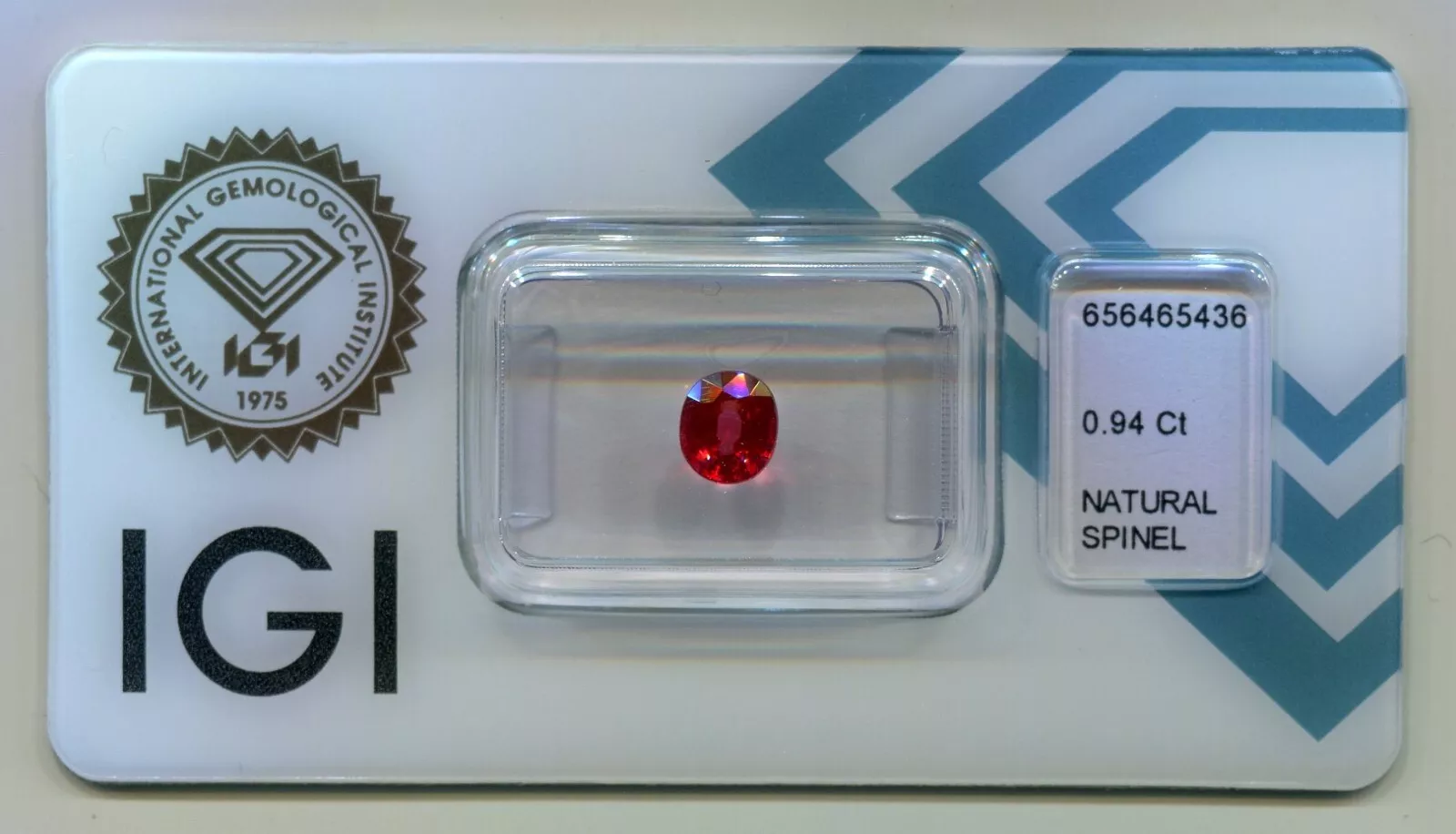 IGI Certified 0.94 carat Rare Natural Deep Red Faceted Spinel Oval Mixed Cut