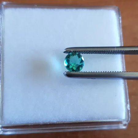 IGI CERTIFIED Natural Emerald Deep Bluish Green Faceted Round Mixed Cut 0.33 carats